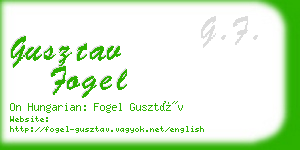 gusztav fogel business card